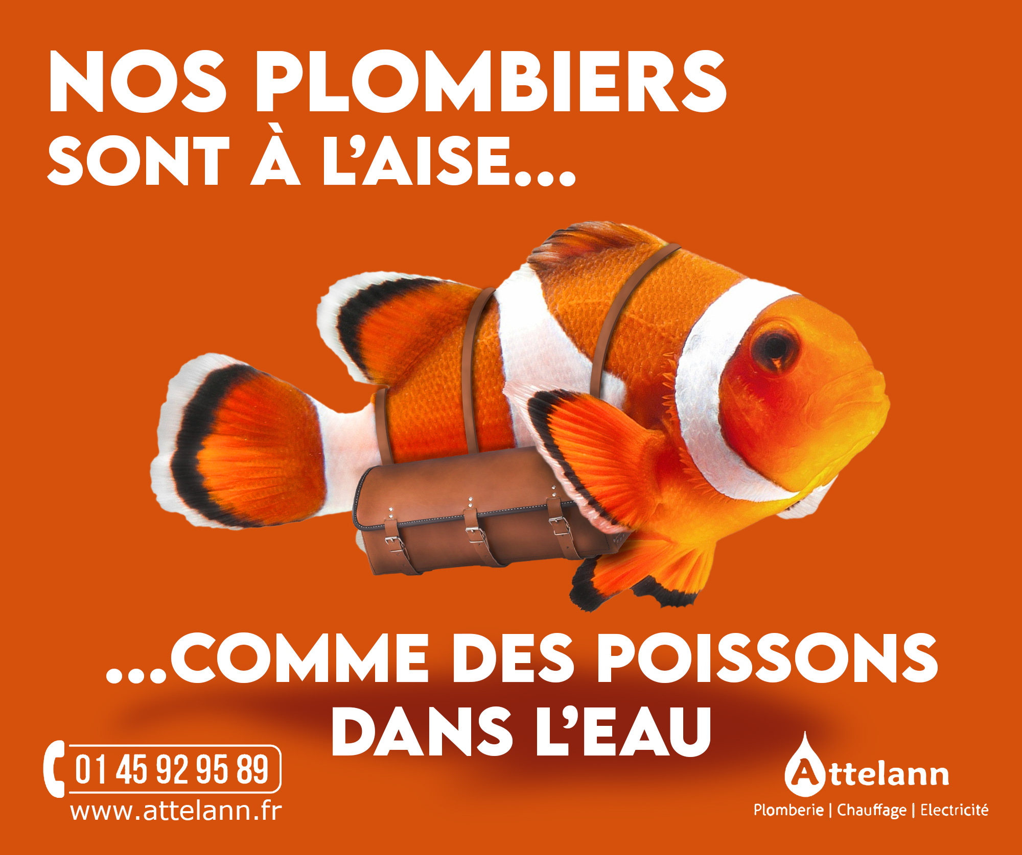 Nos plombiers sont à l'aise ... comme des poissons dans l'eau