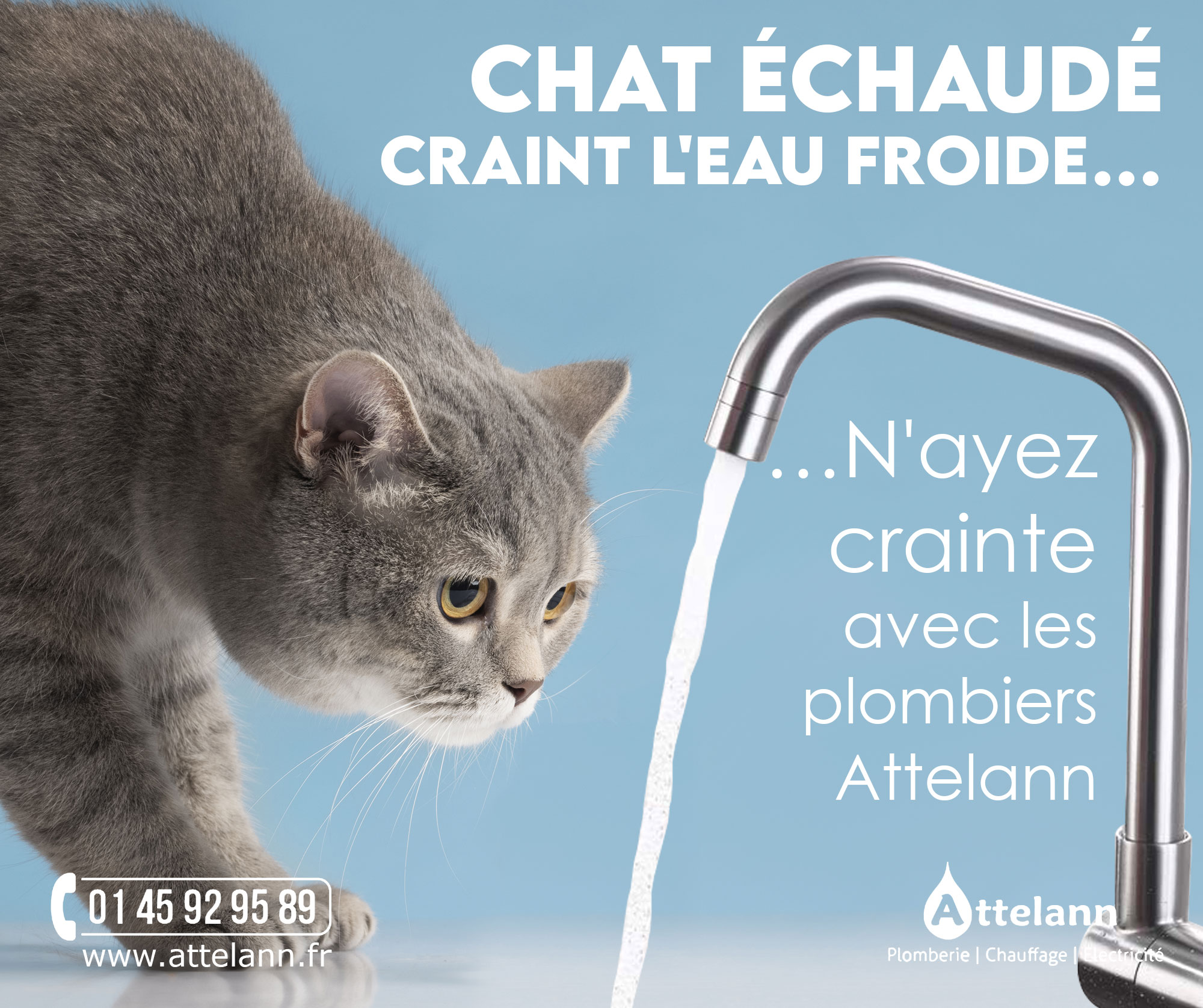 Chat échaudé craint l'eau froide...n'ayez crainte avec les plombiers Attelann